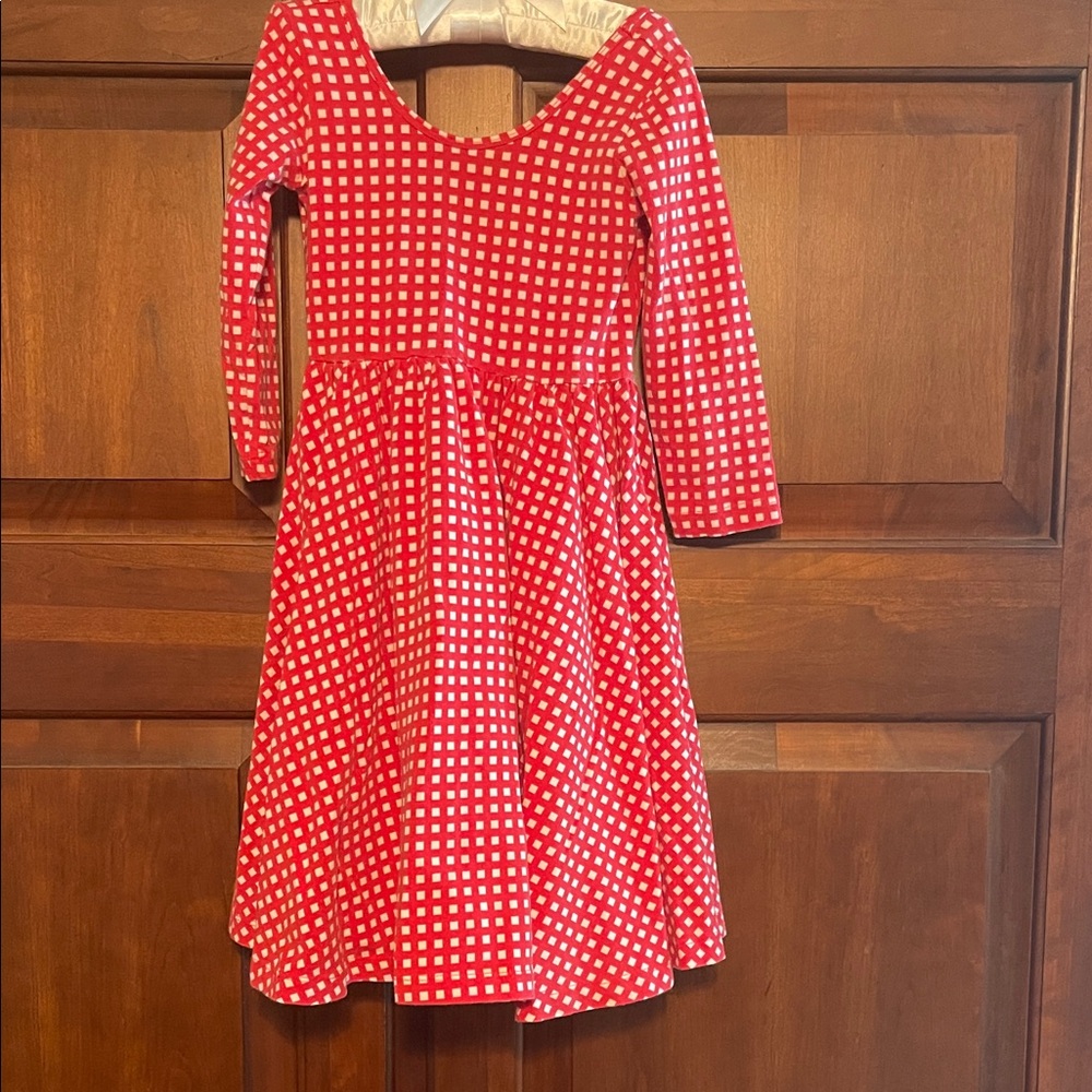 Adorable Red Gingham Kids Ballet Dress